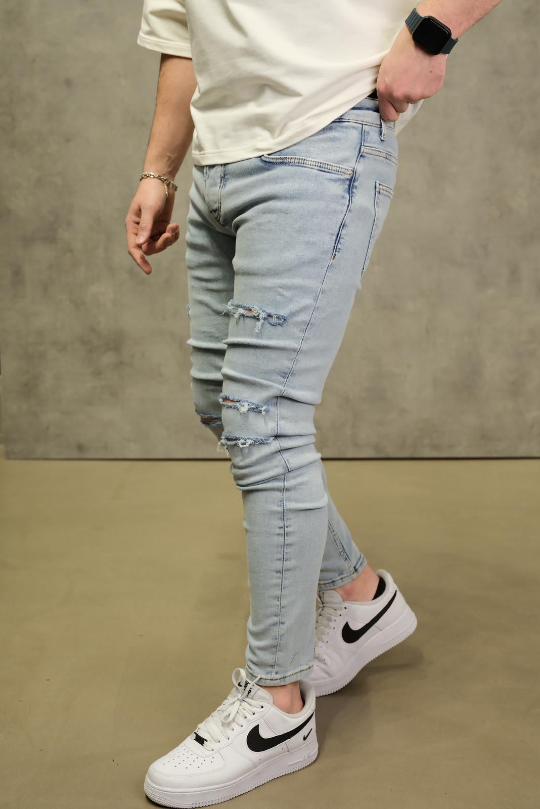 Светло сини Skinny Fit фармерки