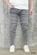 Светло сиви Skinny Fit фармерки