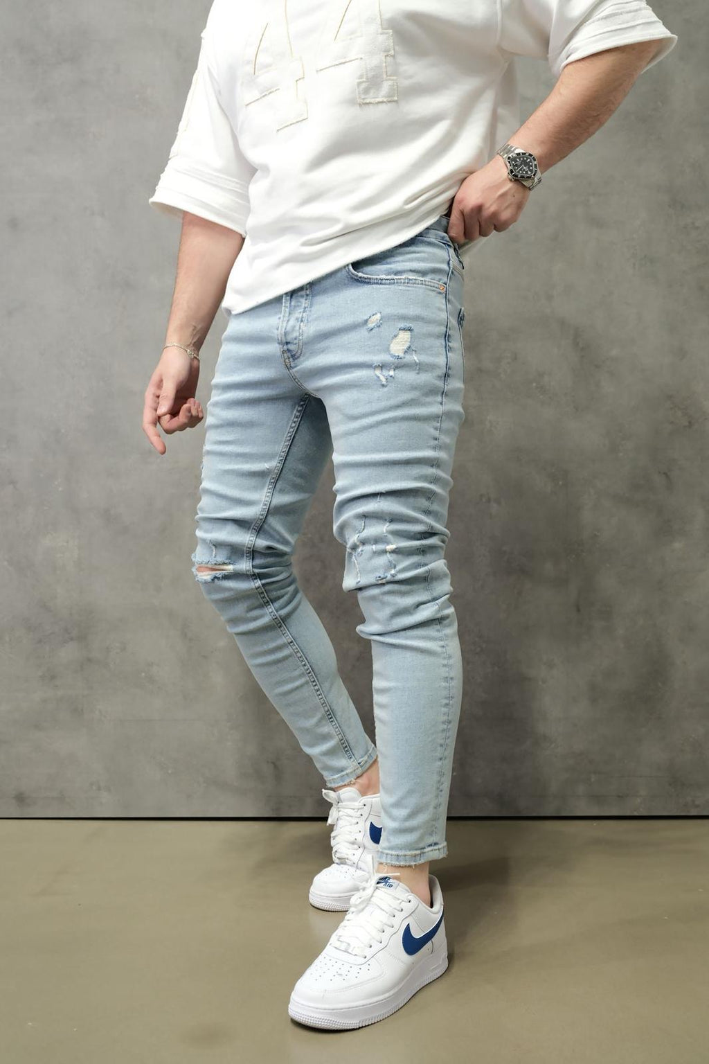 Светло сини Skinny Fit фармерки