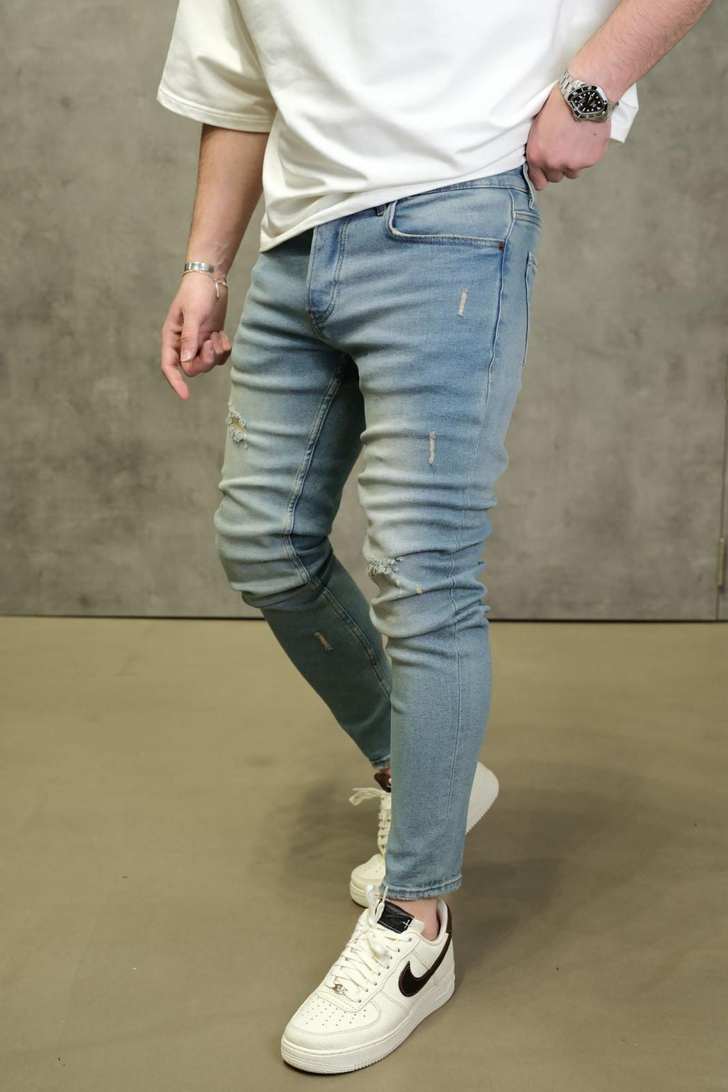 Светло сини Skinny Fit фармерки