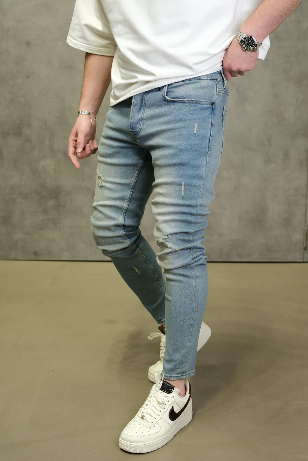 Светло сини Skinny Fit фармерки